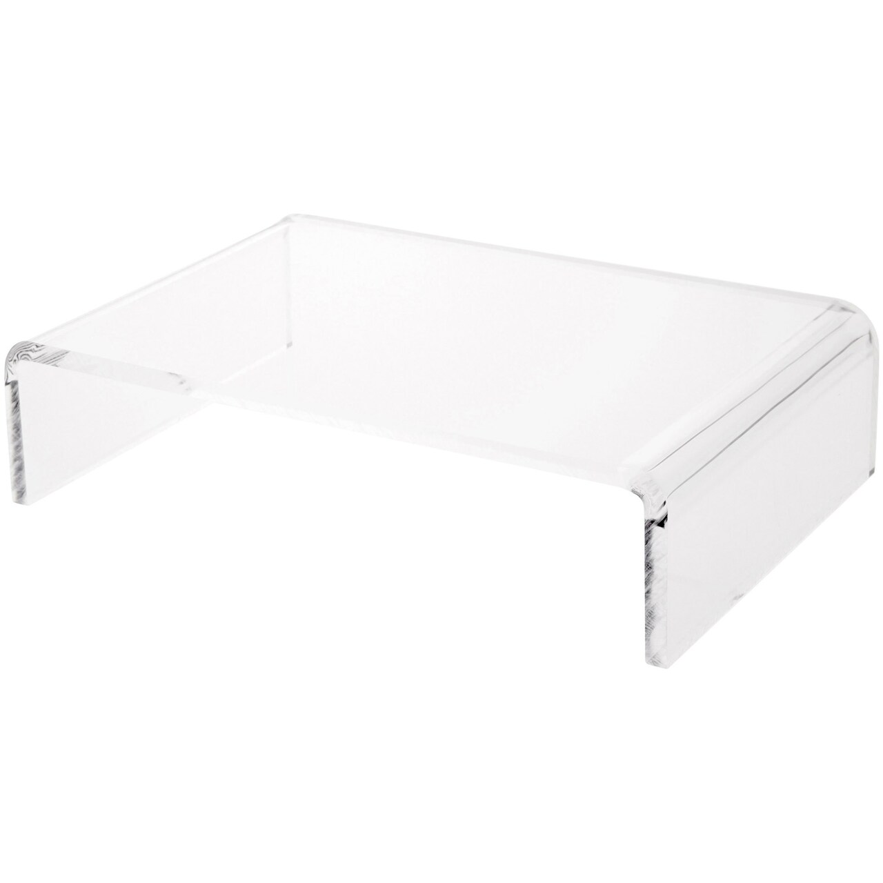 Plymor Clear Acrylic Rectangular Display Riser, 3" H x 12" W x 8" D (3/8" thick)